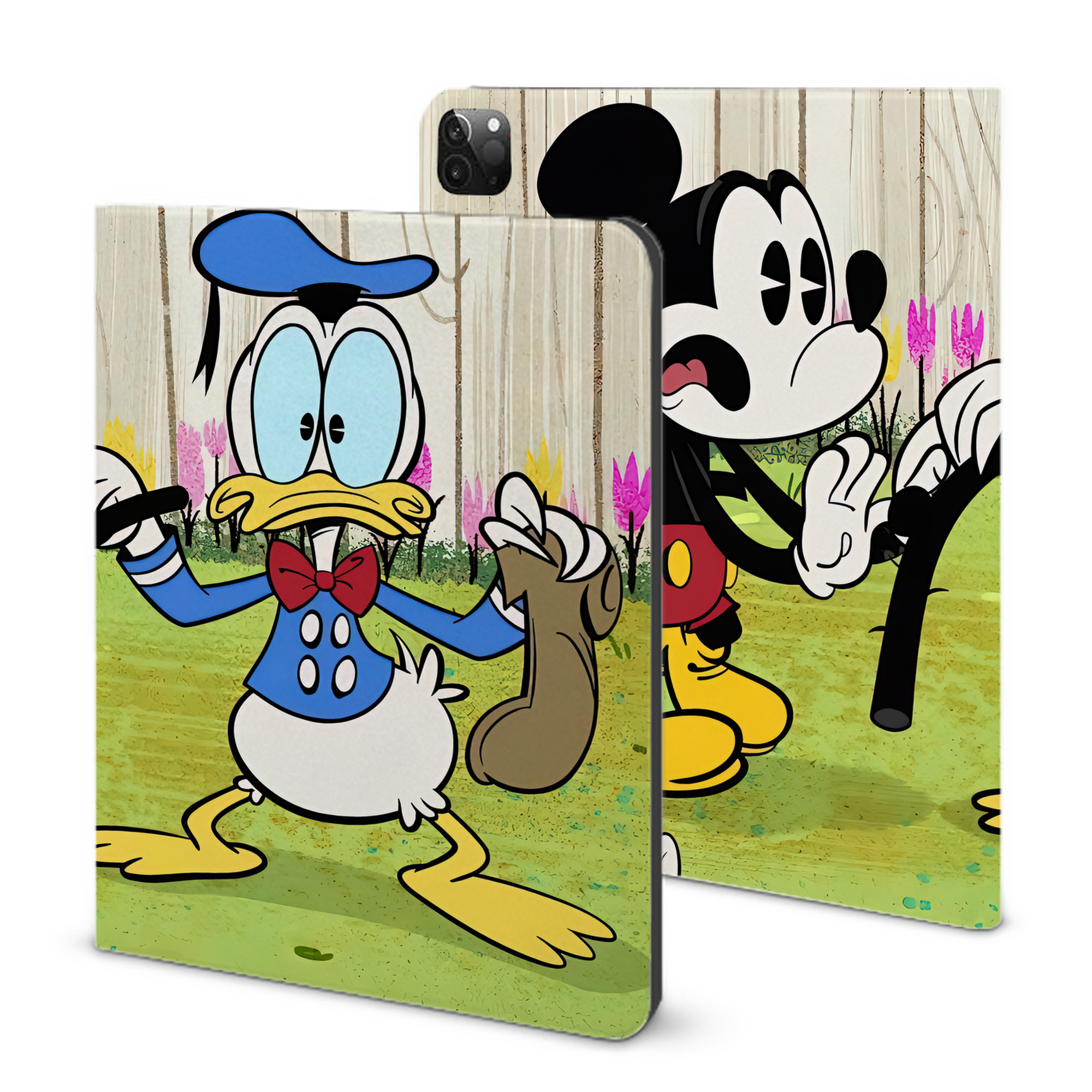 （画像用） ミッキーマウス Mickey Mouse IPadケース ペンホルダー付き ブックスタイルデザイン